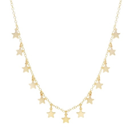 Collana Stelle Pendenti Oro Giallo 9kt