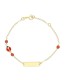 Bracciale Coccinella Targhetta Oro Giallo 9kt